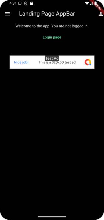 Landing Page After Logout
